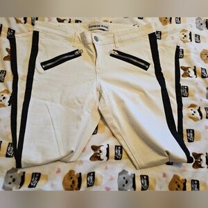 Express Women's White and Black Jeggings